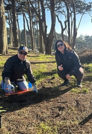 Volunteers planting at Lands End