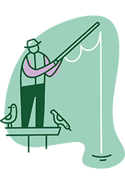 Icon of person fishing at Crissy Field