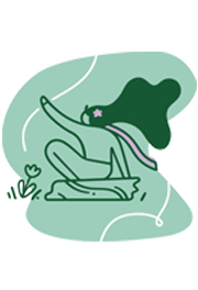 Icon of a person flying a kite