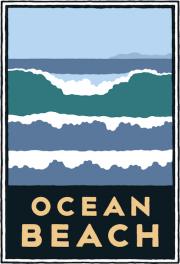 Michael Schwab graphic of the surf at Ocean Beach