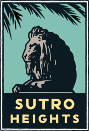 Schwab image of Sutro Heights lion statue