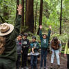 Muir Woods with ranger and kids